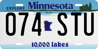 MN license plate 074STU