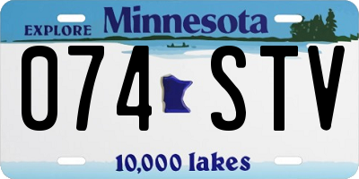 MN license plate 074STV