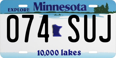 MN license plate 074SUJ