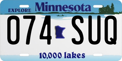 MN license plate 074SUQ