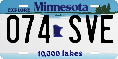 MN license plate 074SVE