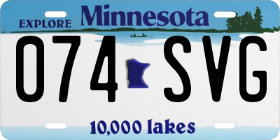 MN license plate 074SVG