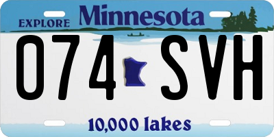 MN license plate 074SVH