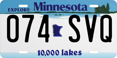 MN license plate 074SVQ