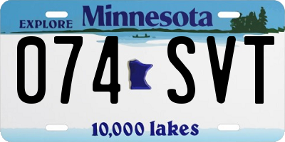 MN license plate 074SVT