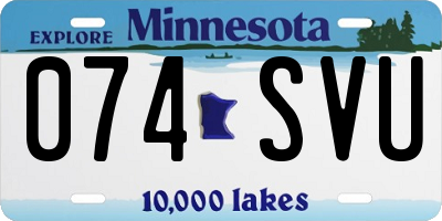 MN license plate 074SVU