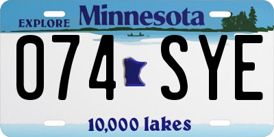 MN license plate 074SYE