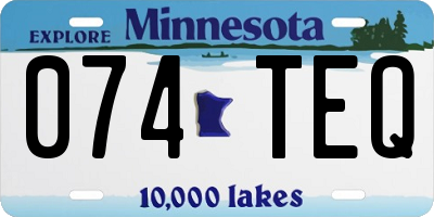 MN license plate 074TEQ
