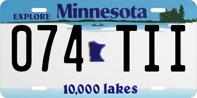 MN license plate 074TII