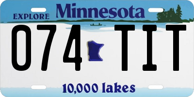 MN license plate 074TIT