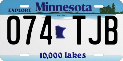 MN license plate 074TJB