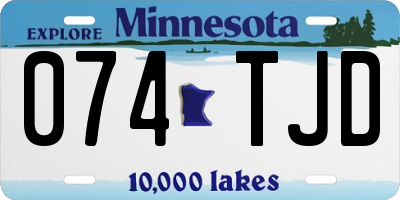 MN license plate 074TJD