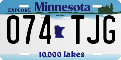 MN license plate 074TJG