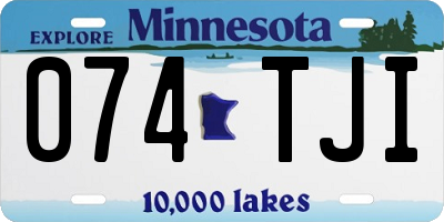 MN license plate 074TJI