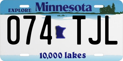 MN license plate 074TJL