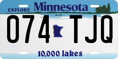 MN license plate 074TJQ