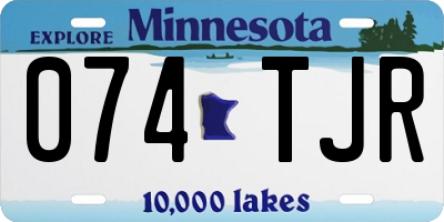 MN license plate 074TJR