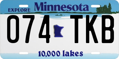 MN license plate 074TKB