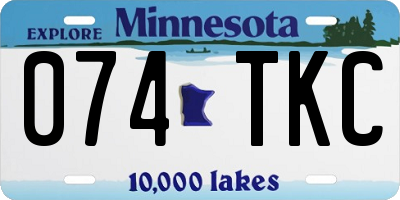 MN license plate 074TKC