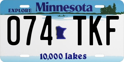 MN license plate 074TKF