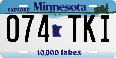 MN license plate 074TKI