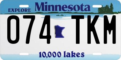 MN license plate 074TKM