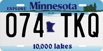 MN license plate 074TKQ