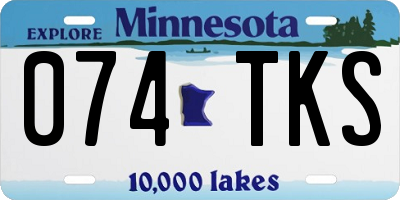 MN license plate 074TKS