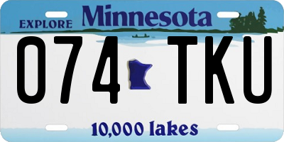 MN license plate 074TKU