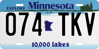 MN license plate 074TKV