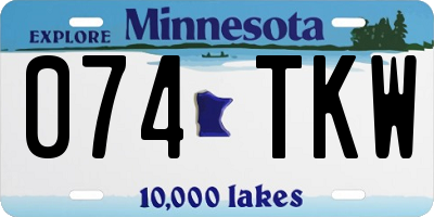 MN license plate 074TKW