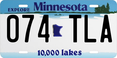 MN license plate 074TLA