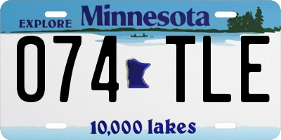 MN license plate 074TLE
