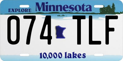 MN license plate 074TLF