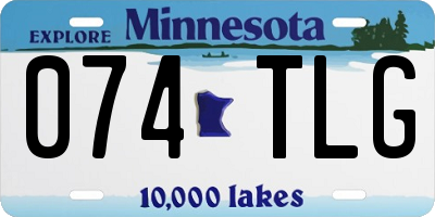 MN license plate 074TLG