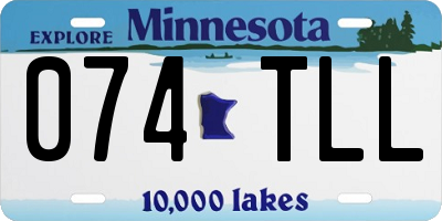 MN license plate 074TLL