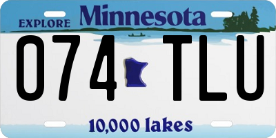 MN license plate 074TLU