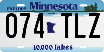 MN license plate 074TLZ