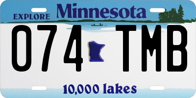 MN license plate 074TMB