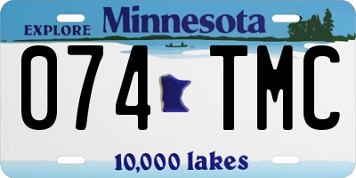 MN license plate 074TMC