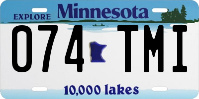 MN license plate 074TMI