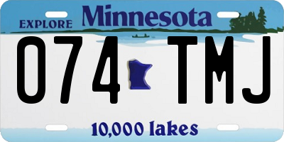 MN license plate 074TMJ