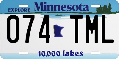 MN license plate 074TML