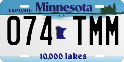 MN license plate 074TMM