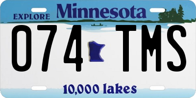 MN license plate 074TMS