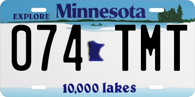 MN license plate 074TMT