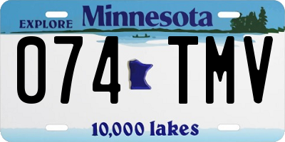 MN license plate 074TMV