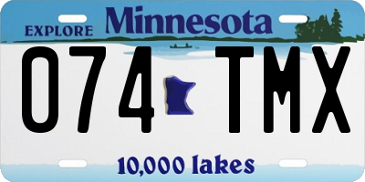 MN license plate 074TMX