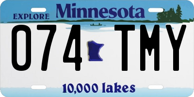 MN license plate 074TMY