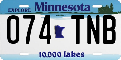 MN license plate 074TNB